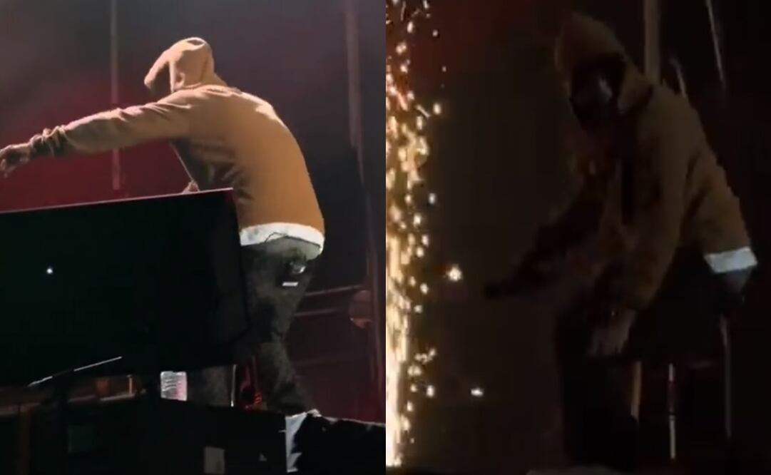 El artista Natanael Cano en un concierto en "Toluca". Foto: Capturas vía TikTok.