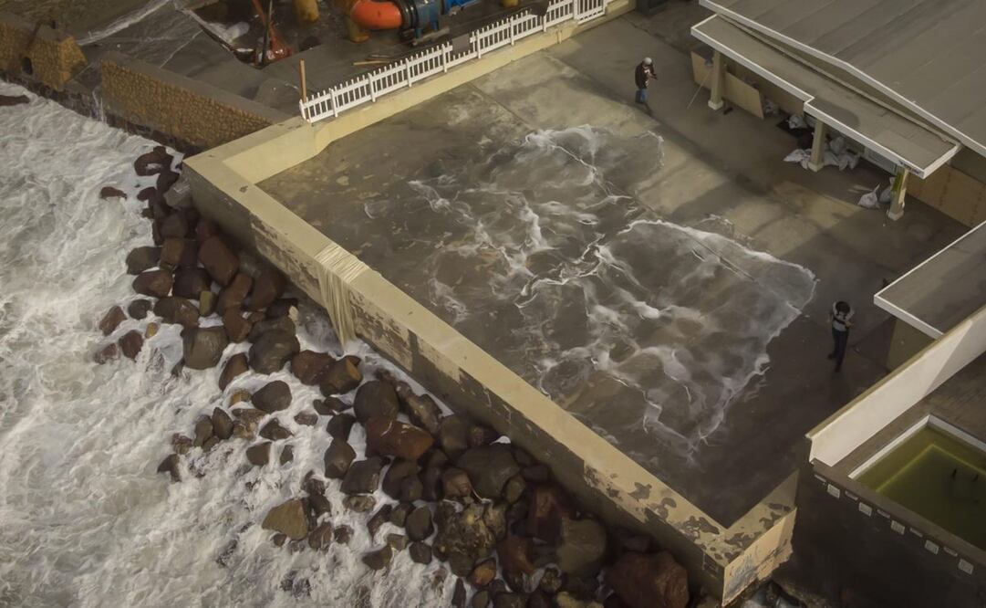 Fuerte oleaje. Foto: Cuartoscuro