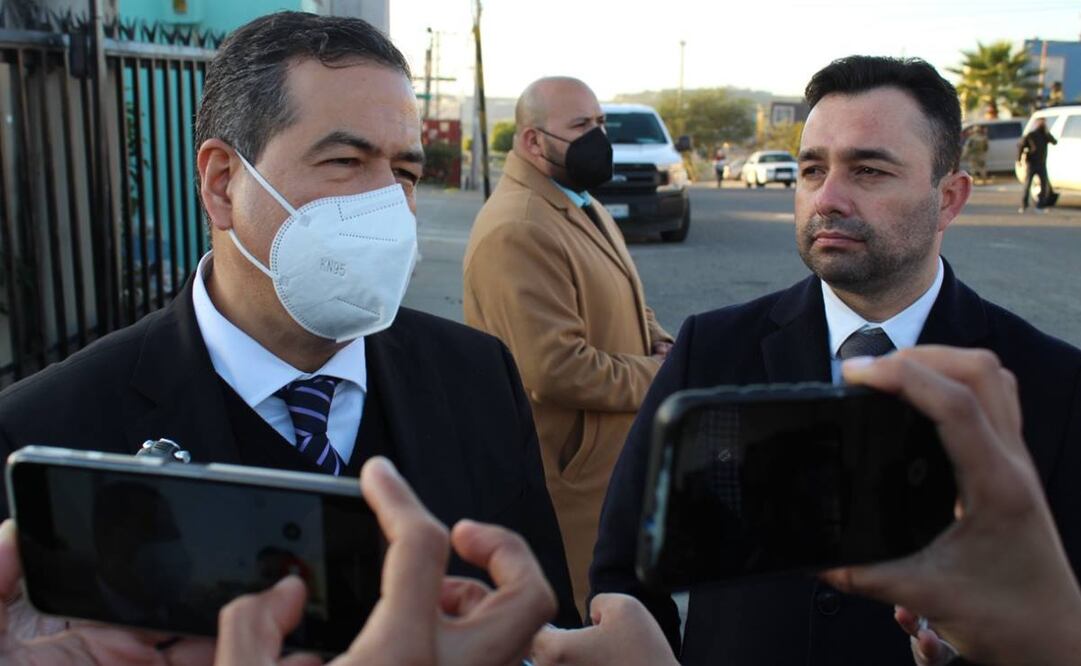 Subsecretario de Seguridad Pública, Ricardo Mejía Berdeja y el Fiscal de Baja California, Ricardo Iván Carpio Sánchez / Foto: Especial 