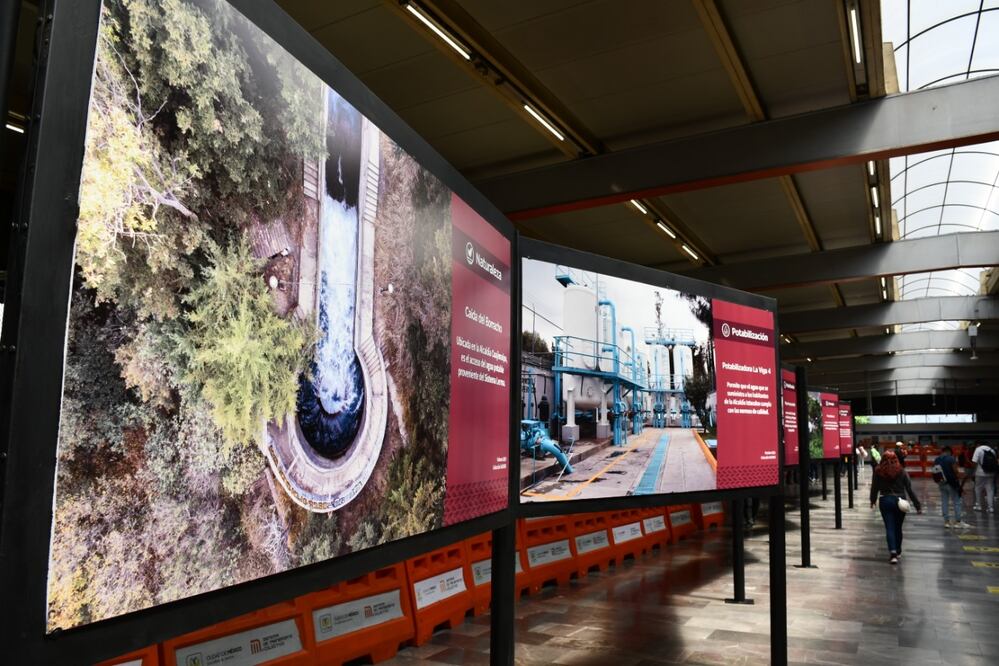 Invitan a usuarios a la exposición  “El Agua, de dónde viene… a dónde va..." en la Línea 2 del Metro