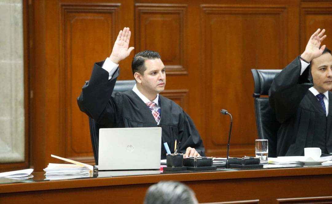 El ministro Arístides Guerrero se integró de forma presencial al pleno de la Suprema Corte de Justicia de la Nación este martes 14 de octubre de 2025. Foto: Especial