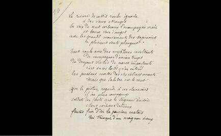 Subastan carta del poeta Arthur Rimbaud poco antes de morir