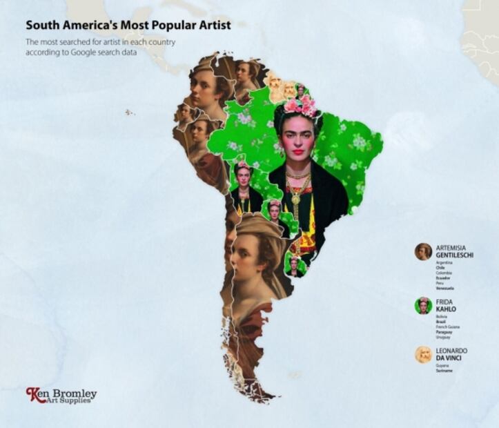 Frida Kahlo, la segunda artista más "googleada" a nivel mundial