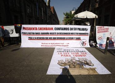 Huelga en Universidad de Chapingo cumple 23 días; trabajadores exigen mejores presentaciones y cese de hostigamiento laboral