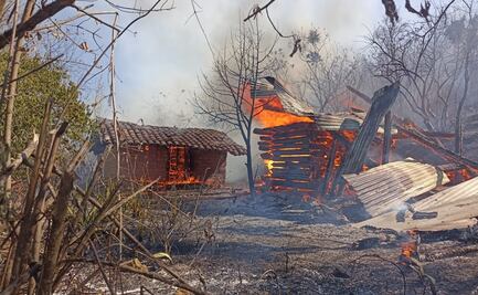 Incendios forestales provocados arrasan con 17 viviendas en la Mixteca de Oaxaca