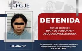 Detienen a mujer reportada como desaparecida en Zacatecas; la investigan por trata y reclutamiento criminal