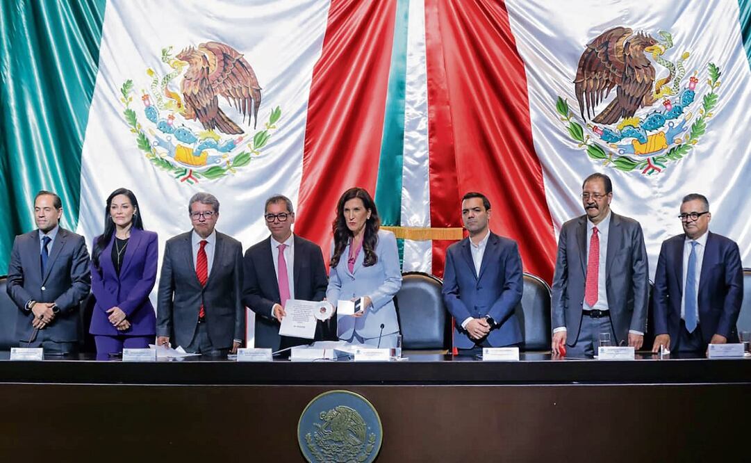 Diputados recibieron del secretario de Hacienda, Edgar Amador, el Paquete Económico 2026, el cual, aseguró, es una hoja de ruta para un México más fuerte y justo. Foto: Fernanda Rojas / EL UNIVERSAL