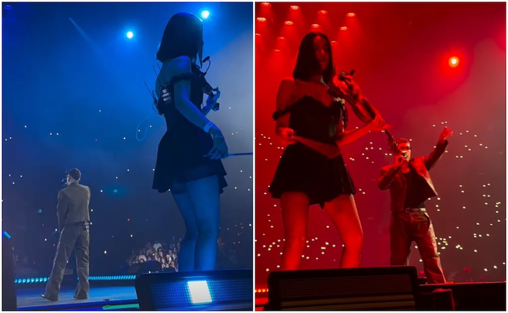 Esmeralda Camacho y El Malilla en concierto; el reggaetonero se presentó en el Palacio de los Deportes. 
Foto: Instagram esmeralda_canape