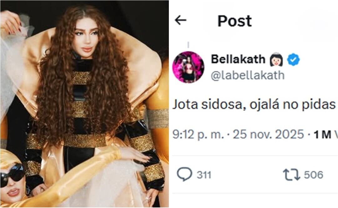 Bellakath, cantante de reggaeton mexicana.
Fotos: Instagram, vía @labellakath y X