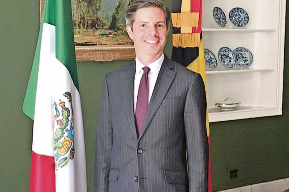 El embajador de Bélgica, Antoine Evrard, dice que la mayor parte del tratado comercial entre México y la UE “está cerrada”. Foto: IVETTE SALDAÑA. EL UNIVERSAL