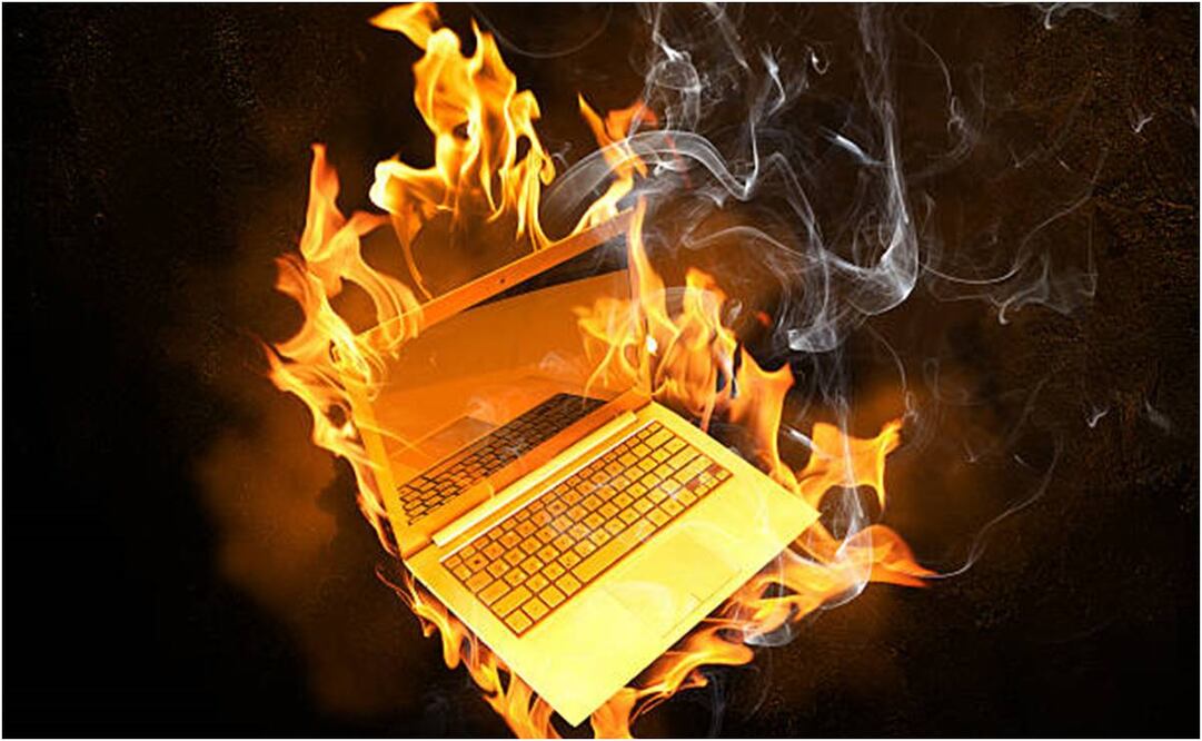 Computadora quemada. Foto: Pixabay