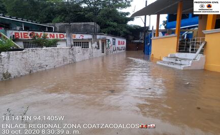 Lluvias por frente frío 9 dejan afectaciones al sur de Veracruz