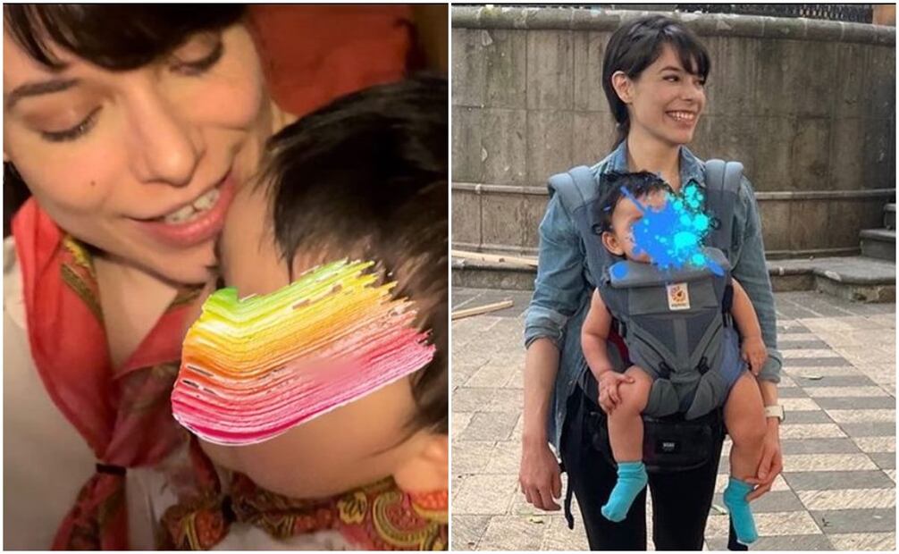 Danny Perea posa con su hijo.