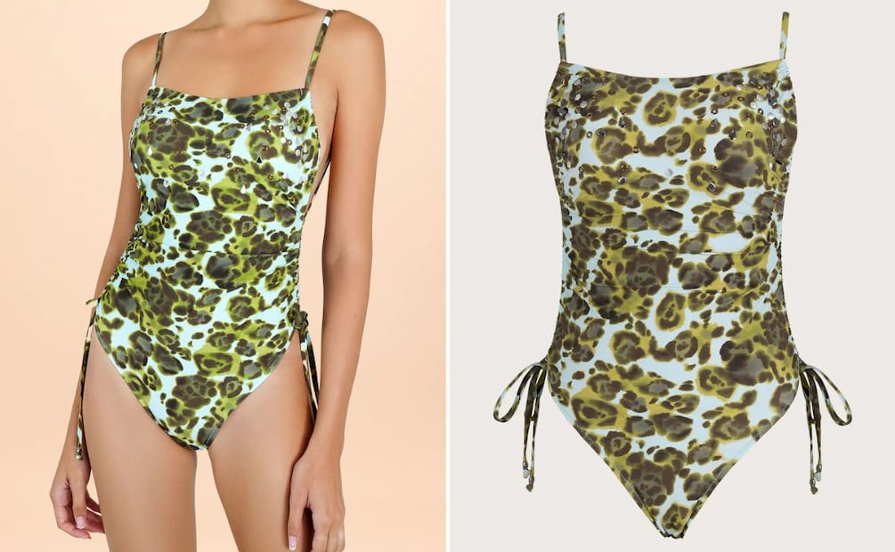 La marca también incorpora este estampado en bikini, pantalones y diadema. Foto: Especial