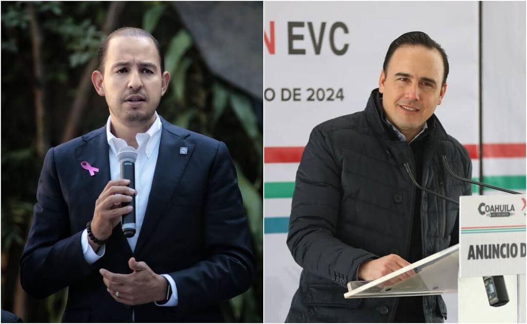 Marko Cortés, dirigente del PAN y Manolo Jiménez, gobernador de Coahuila / Foto: Especial