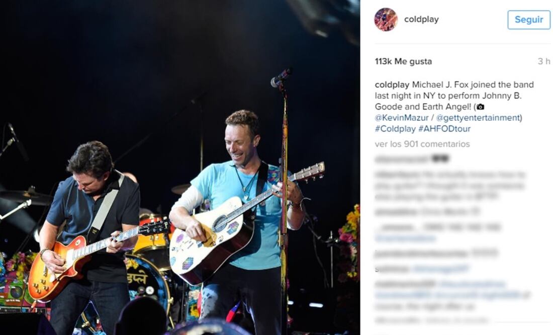 Foto: Instagram de Coldplay