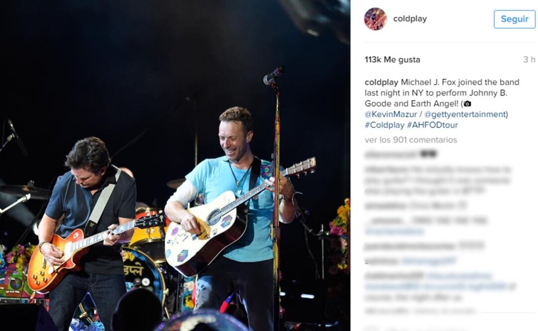Foto: Instagram de Coldplay