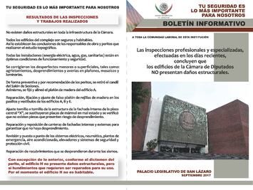 Diputados informan a empleados sobre inspecciones al recinto legislativo