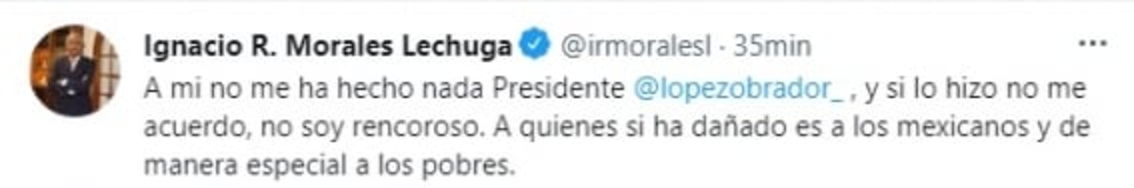 “No soy rencoroso”: Exprocurador Ignacio Morales Lechuga responde a AMLO 