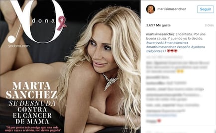 Marta Sánchez, desnuda contra el cáncer