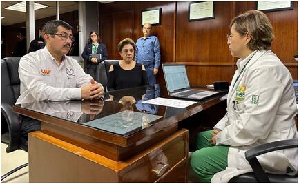 Rector de la Universidad Autónoma de Tamaulipas visita a Melanie y a su familia en el hospital; ofrece atención integral
