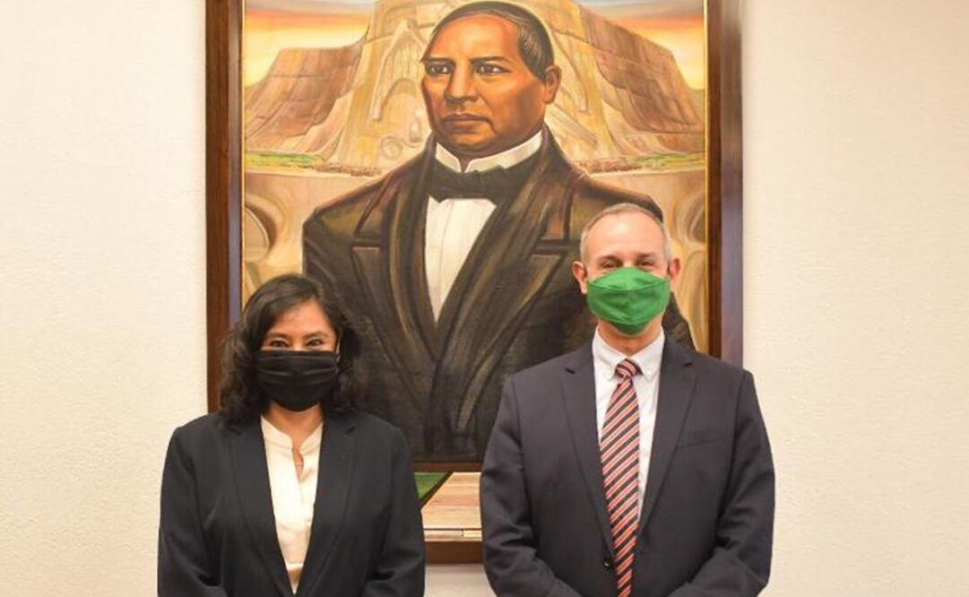 Irma Eréndira Sandoval sostuvo un encuentro con Hugo López-Gatell. Foto: Twitter @Irma_Sandoval