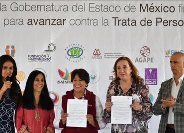 Firma Delfina acuerdos contra la trata en Edomex
