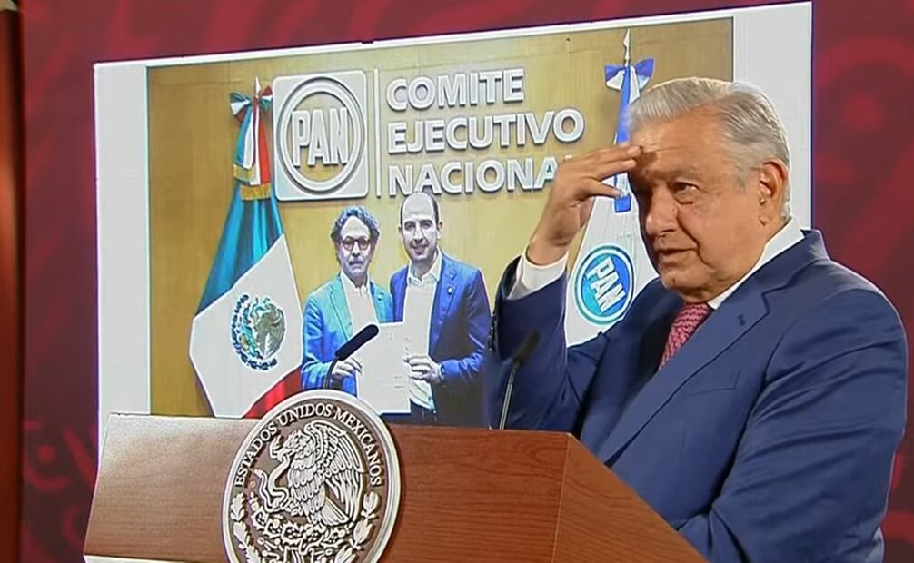 AMLO exhibe a Quadri por afiliarse al PAN. Foto: Captura de pantalla