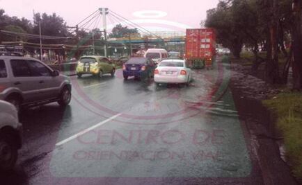 Reportan al menos 10 encharcamientos en el DF