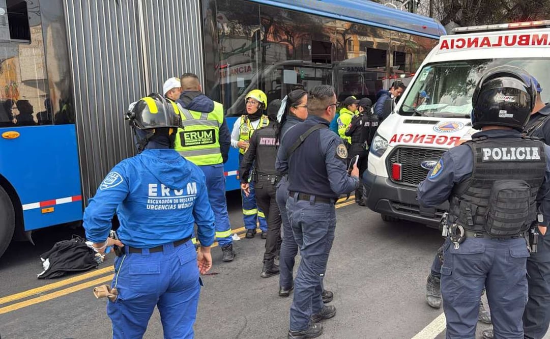 Trolebús choca contra un persona en la alcaldía Cuauhtémoc (19/01/2026). Foto: Especial