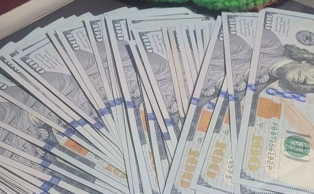 Billetes de cien dólares. Foto: @el_karadepapa.