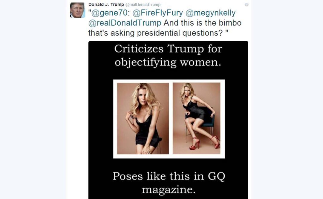 Trump critica a Megyn Kelly por fotos seductoras