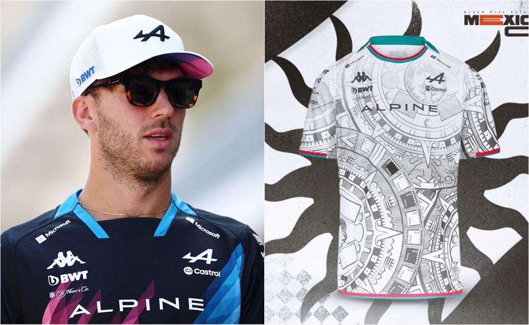 Alpine lanzó una sorprendente playera para el GP de México 2024. FOTO: ESPECIAL