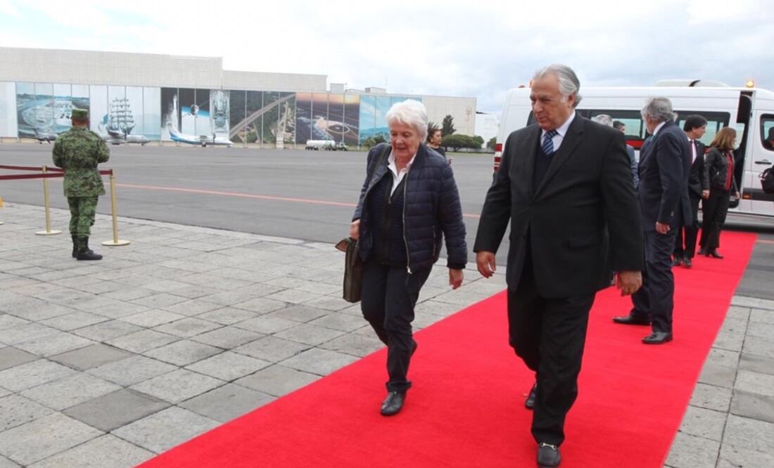 La cancillería precisó que Lucía Topolansky Saavedra fue recibida la tarde de este jueves por el próximo secretario de turismo, Miguel Torruco Marqués. Foto: @SRE_mx