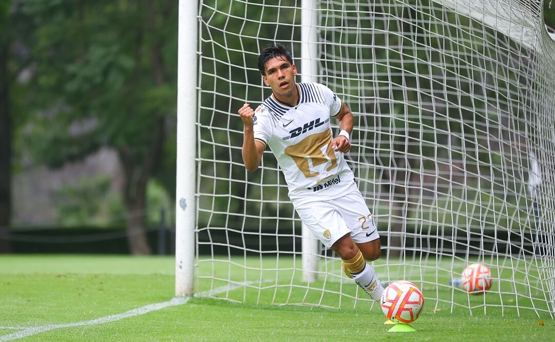 Montejano festejando un gol con la categoría sub 20 de Pumas / Foto: Imago7