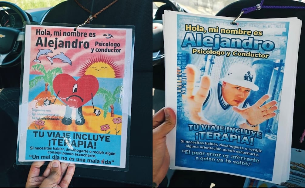 Conductor de plataforma ofrece sesiones de psicología mientras maneja