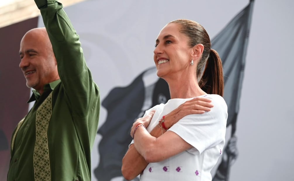 La presidenta de México, Claudia Sheinbaum, durante su gira "Honestidad y resultados" en Monterrey, Nuevo León, el 06 de septiembre de 2026. Foto: Presidencia