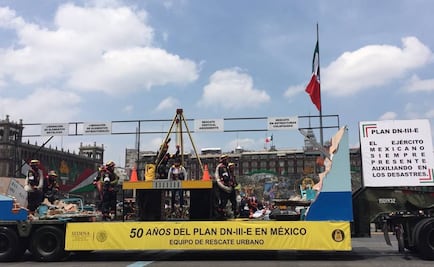 Destacan labor social de las fuerzas armadas en el desfile 