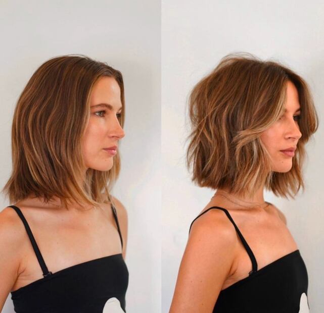 Corte bob escalado. Foto: Instagram @anarabyanalerida