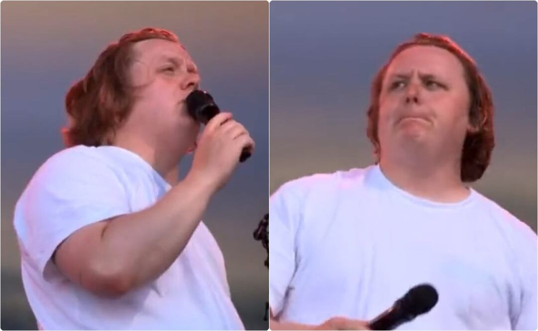 Lewis Capaldi en Festival de Glastonbury. Foto: Captura de video de BBC.