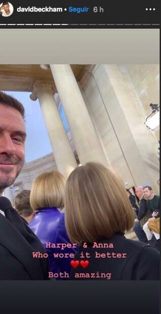 Harper Beckham "copia" el estilo de Anna Wintour