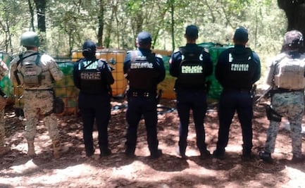 Mediante drones, localizan campamento clandestino para resguardar combustible en Hidalgo; aseguran más de 4 mil litros