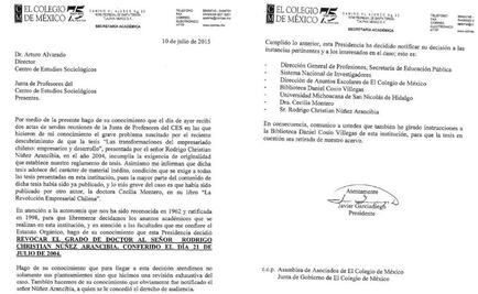 Colmex retira grado a doctor por plagio