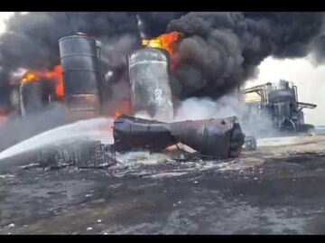 Reportan incendio en empresa de hidrocarburos en Cadereyta, Nuevo León; hay una persona herida