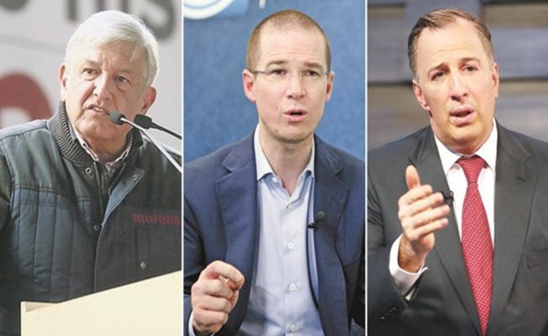 Andrés Manuel, Ricardo Anaya & José Antonio - File photo/EL UNIVERSAL