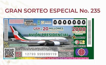 Lotenal: se han vendido 4 millones 179 mil billetes para la rifa del avión presidencial