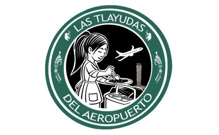¿Starbucks? ¡No! Es el nuevo logo de "Tlayudas del Aeropuerto"
