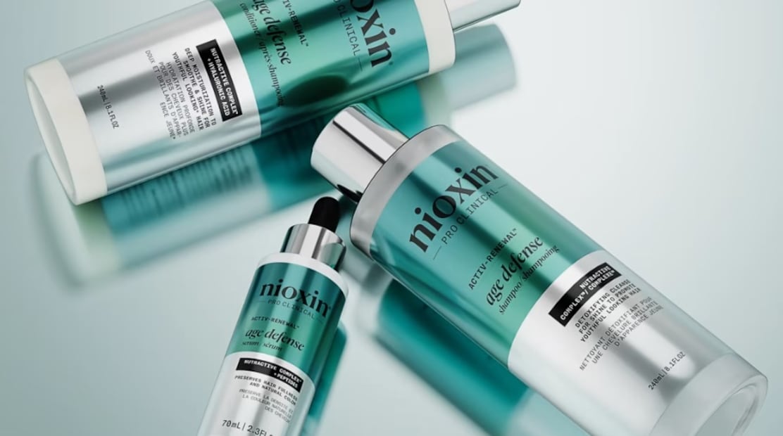 Gama de productos antienvejecimiento para el cuidado del cabello de Nioxin. Foto: Magnific