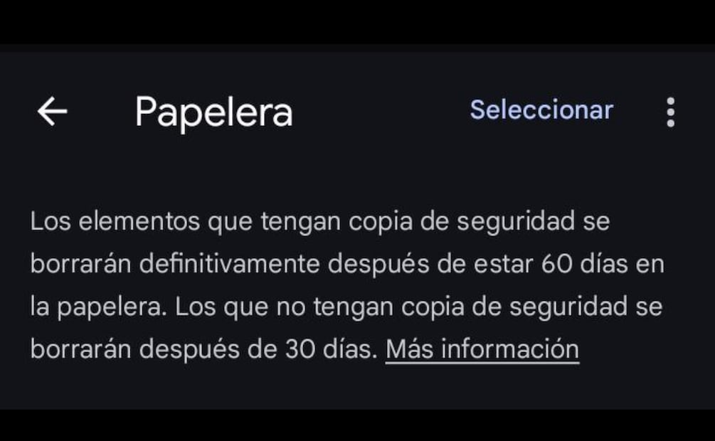 Al eliminar archivos de Google, borra los duplicados de la papelera. Foto: Captura de pantalla