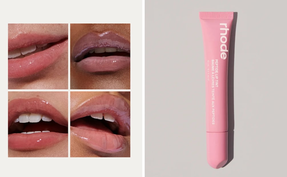 Fórmula nutritiva con un toque de color que hidrata y revitaliza los labios. Foto: Rhode